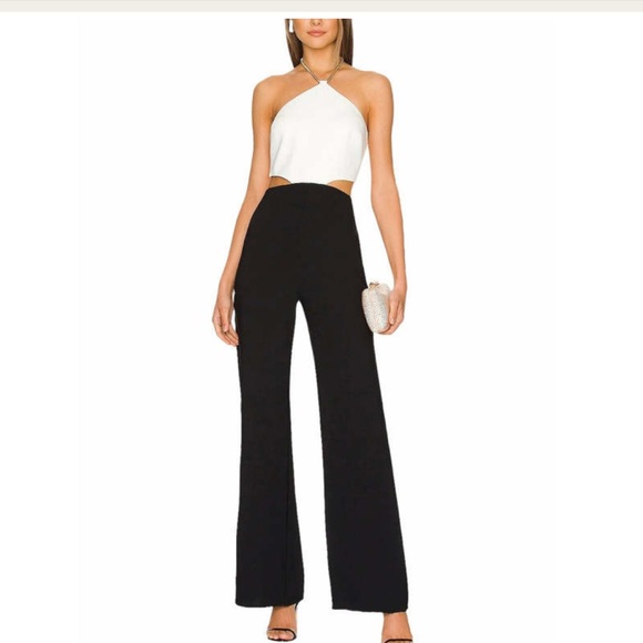 Amanda Uprichard Black and White Jumpsuit - Picture 1 of 6